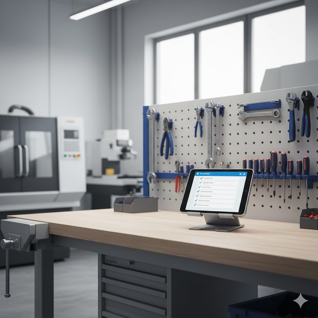 Werkbank & Tablet – Checklisten im Einsatz